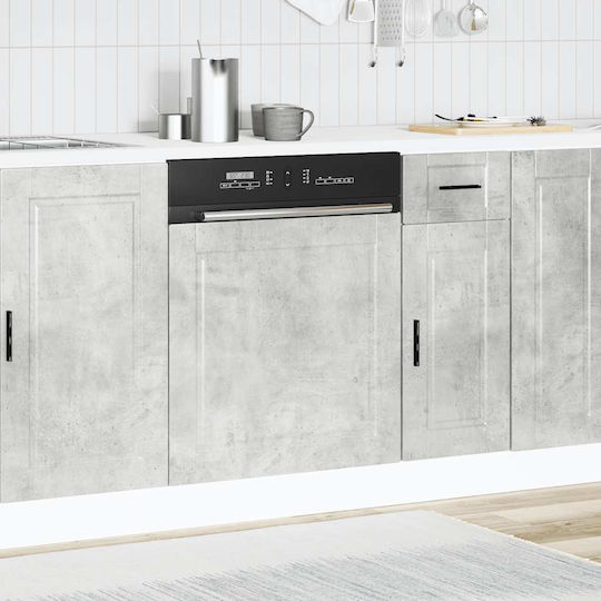 Vidaxl Dishwasher Panel Porto Concrete Gray 60x1.5x67 cm