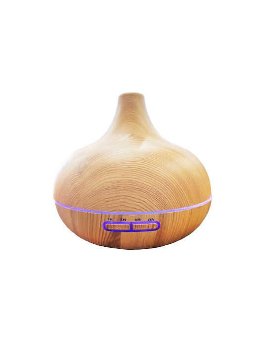 Led Ultrasonic Aromatherapy Diffuser AJ-505YB with Timer Brown 8W