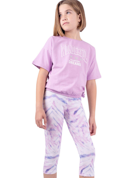Evita Kids Set with Lilac Leggings 2 Pieces
