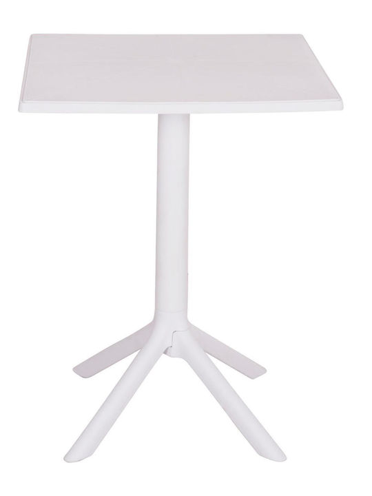 Tisch Zusammenklappbar Terrin White 60.5x60.5x76.5cm