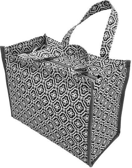 Geantă izolată pentru plajă sau camping 29x16x23cm negru alb