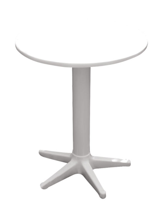 Outdoor Dinner Free Standing Plastic Table White 60x60x76cm