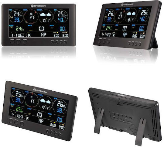 Bresser WIFI ClearView Weather Center 7-in-1 Wireless Digital Weather Station Tabletop Black
