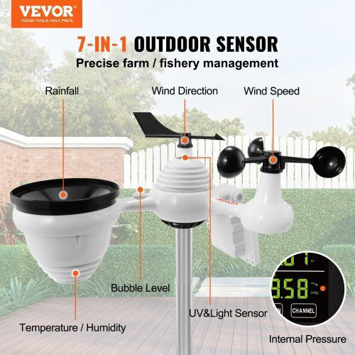 Vevor TYNQ75VAWIFI7T9PDV2 Wireless Digital Weather Station Tabletop