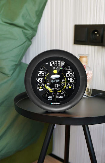 Blaupunkt GCT-13-WS65BK Ασύρματος Μετεωρολογικός Σταθμός Ψηφιακός Επιτραπέζιος Μαύρος