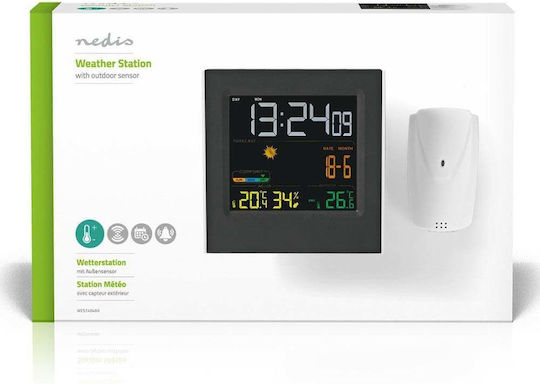 Nedis NEDWEST404BK Wireless Digital Weather Station Wall Mounted Black