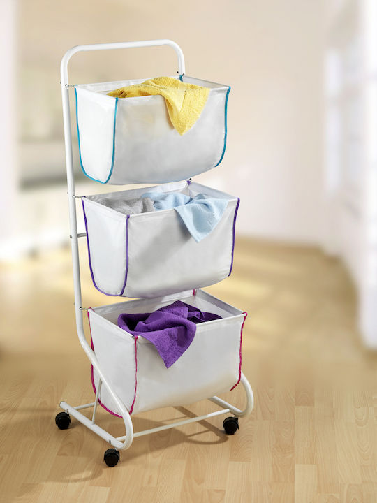 Wenko Escala Καλάθι Απλύτων Μεταλλικό 99lt 46x44x126cm Λευκό
