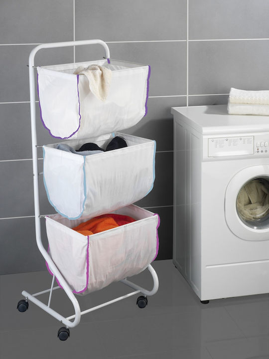 Wenko Escala Καλάθι Απλύτων Μεταλλικό 99lt 46x44x126cm Λευκό