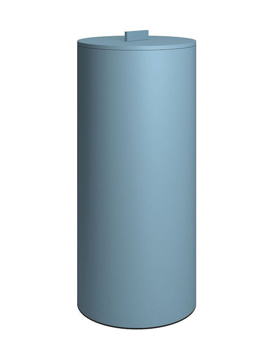 Pam & Co Metallic Laundry Basket 30lt with Cap 25x25x60cm Silver