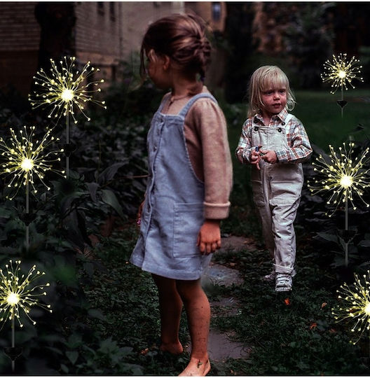150 LED Lights 0.9 m Warm White Solar Firework Type