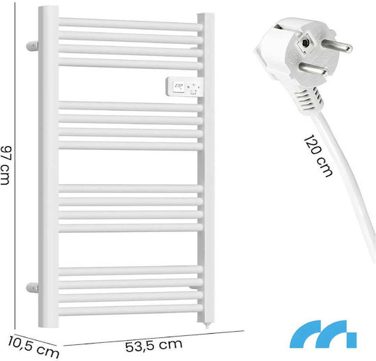 MalTec Ηλεκτρική Πετσετοκρεμάστρα 500W 97x53.5cm Λευκή