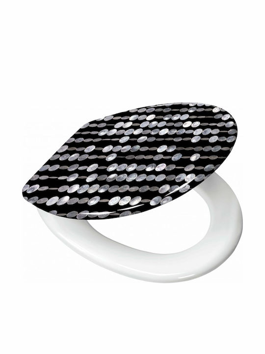 Kleine Wolke Plastic Toilet Seat Black 37cm