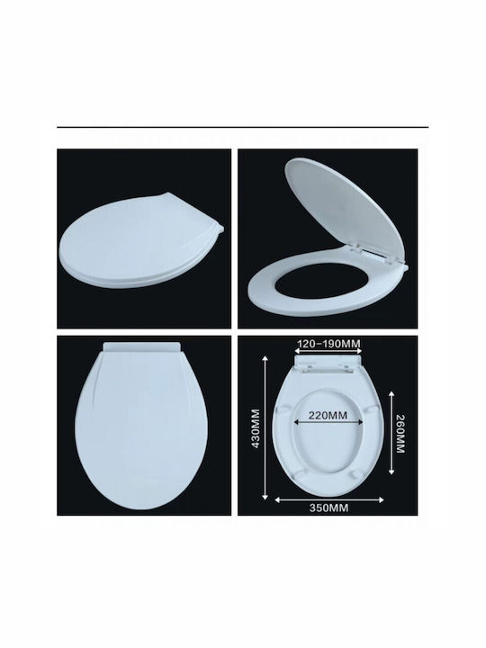 Inter Ceramic Καπάκι Λεκάνης Πλαστικό 43x35cm Λευκό