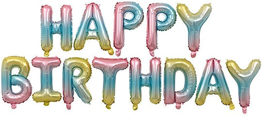 Flippy Foil Balloon Set Happy Birthday 40 Cm Multicolor