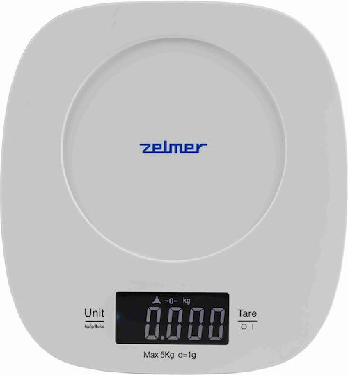Zelmer Digital Kitchen Scale with Bucket up to 5kg Ivory