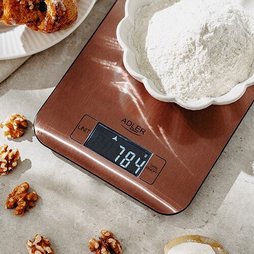 Adler Ψηφιακή Ζυγαριά Κουζίνας έως 5kg Ροζ