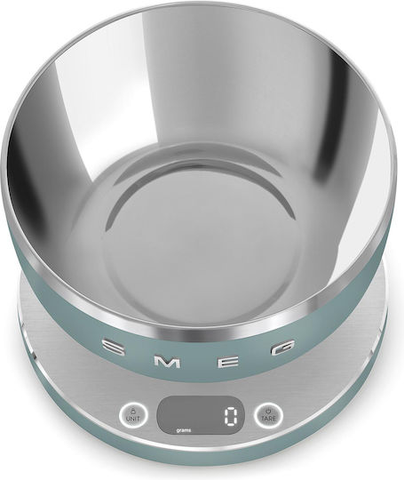 Smeg Digital Kitchen Scale With Bucket Up To 5kg Green