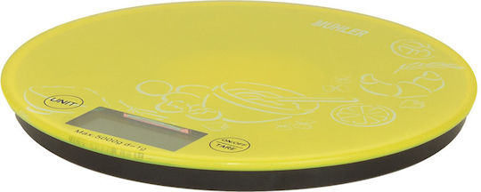 Muhler Digital Kitchen Scale Up To 5kg Yellow