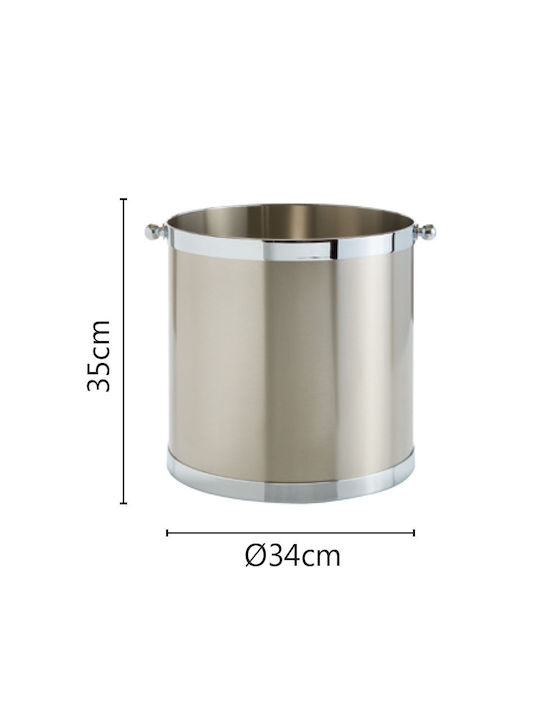 Zogometal Κ11 Μεταλλικό Καλάθι Αποθήκευσης Ξύλων 34x34x35cm Μπρούτζινο