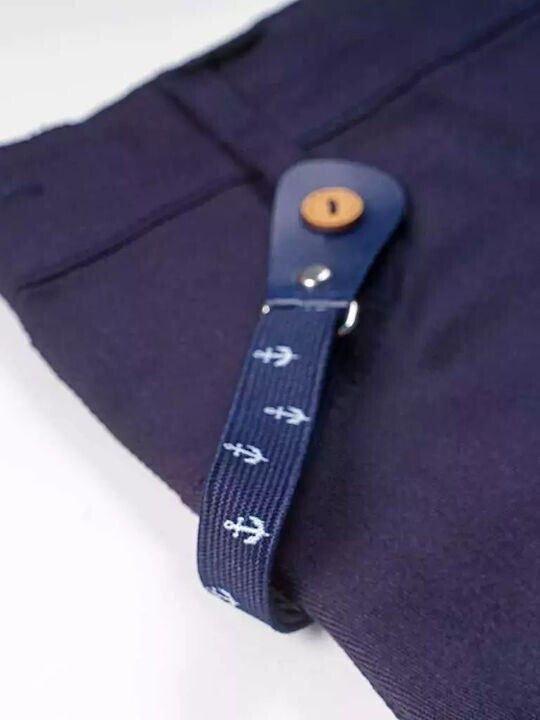 Hashtag Baptism Suit With Vest For Boy Navy Blue 3 Pieces