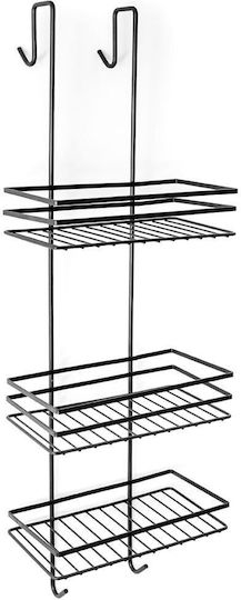 Vilde Wall Mounted Bathroom Shelf Metallic 25x20x78.5cm Black