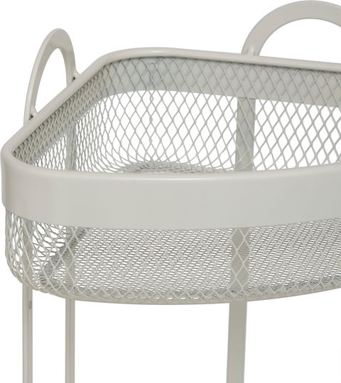 Atmosphera Colțar Montat pe perete Raft Baie Metal 22.2x22.2x33.7cm Albă
