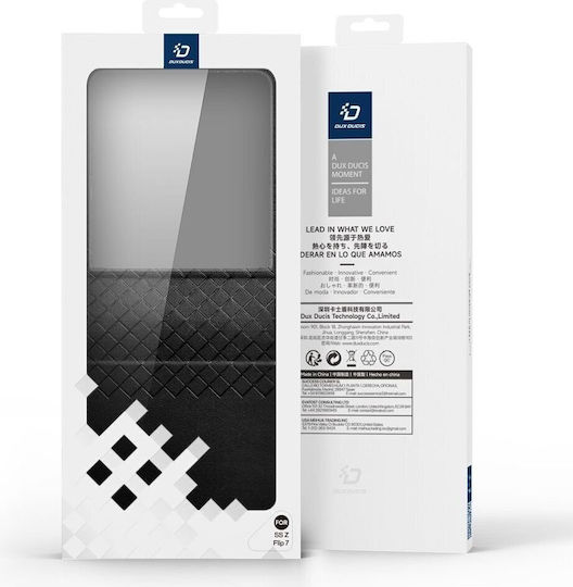 Dux Ducis Back Cover Leather Black (SAMSUNG Z Flip7 5G)