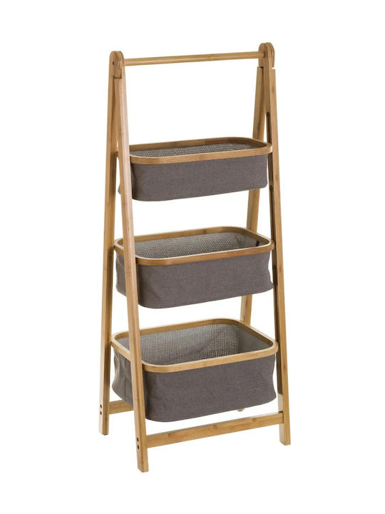 BigBuy Ραφιέρα Μπανιέρας Bamboo 45x34x109cm Γκρι