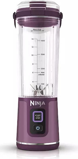 Ninja Blast Μπλέντερ με Πλαστική Κανάτα 530 ml 7.4V Purple