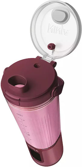Ninja Blast Μπλέντερ με Πλαστική Κανάτα 530 ml 7.4V Cranberry