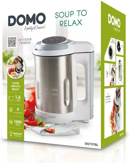 Domo Уред За Готвене На Пара 1000W С Капацитет 1.6л Сребрист