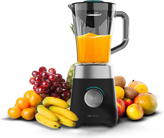 Cecotec Power Black Titanium Blender with Plastic Jug 1.5 lt 1300W Black