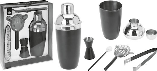 Excellent Houseware Σετ Cocktail Από Ανοξείδωτο Ατσάλι Σε Μαύρο Ματ 5τμχ A12405590
