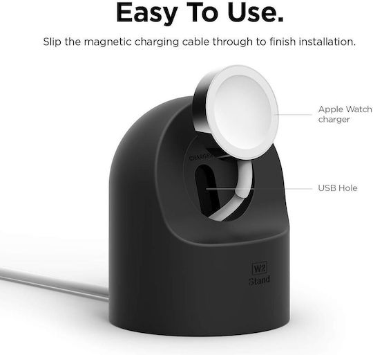 Elago W2 Stand Зарядно за Apple Watch Черен