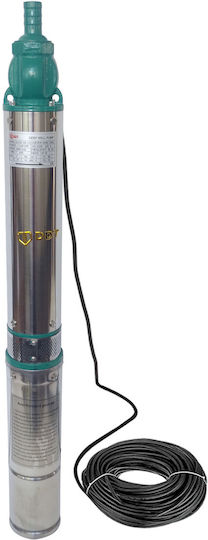 Pompa submersibilă pentru puț adânc Ddt Qjd120-1.5 1500 W oțel inoxidabil 8 turbine
