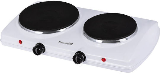 Hausberg Enamel Countertop Double Burner White