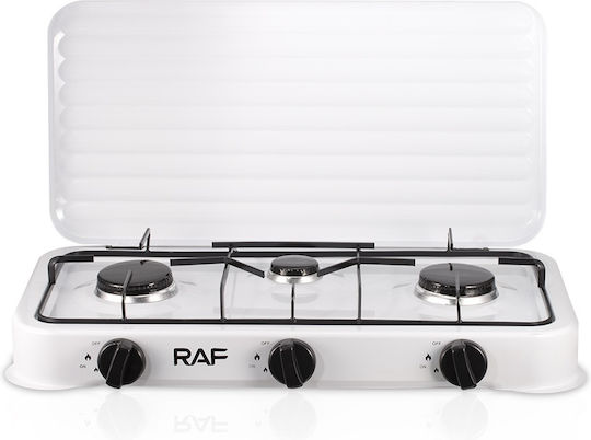 Raf R8035 Επιτραπέζια Εστία Υγραερίου Τριπλή Λευκή