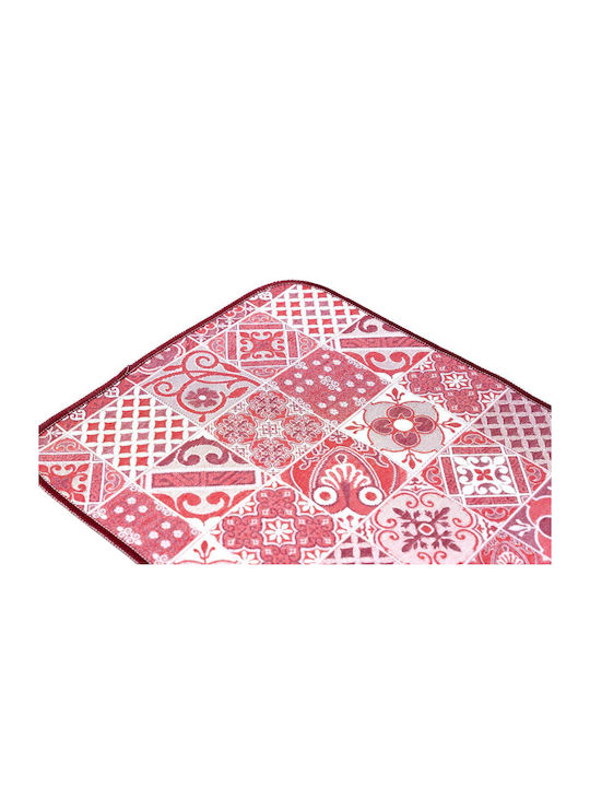 Sdim Chalet Küchenmatte für den Flur mit rutschfestem Unterlage Rosa 54x140εκ.