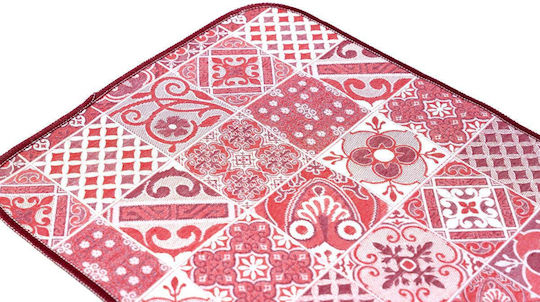 Sdim Chalet Küchenmatte für den Flur mit rutschfestem Unterlage Rosa 54x140εκ.