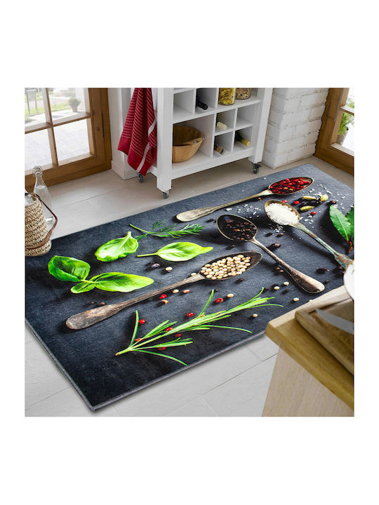 Dimcol Spices 245 Kitchen Mat Runner with Anti-slip Underlay Gray 80x200εκ.