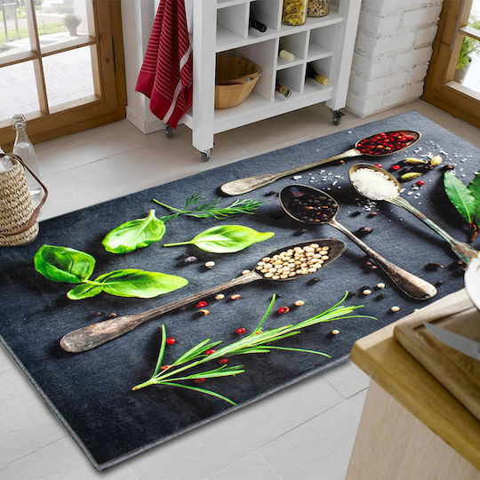 Dimcol Spices 245 Kitchen Mat Runner with Anti-slip Underlay Gray 67x150εκ.