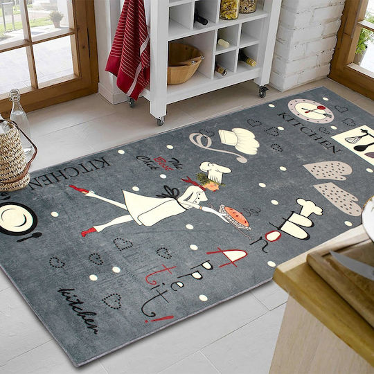 Dimcol Bon Appetit 257 Kitchen Mat Runner with Anti-slip Underlay Bon Appetit 257 80x200εκ.