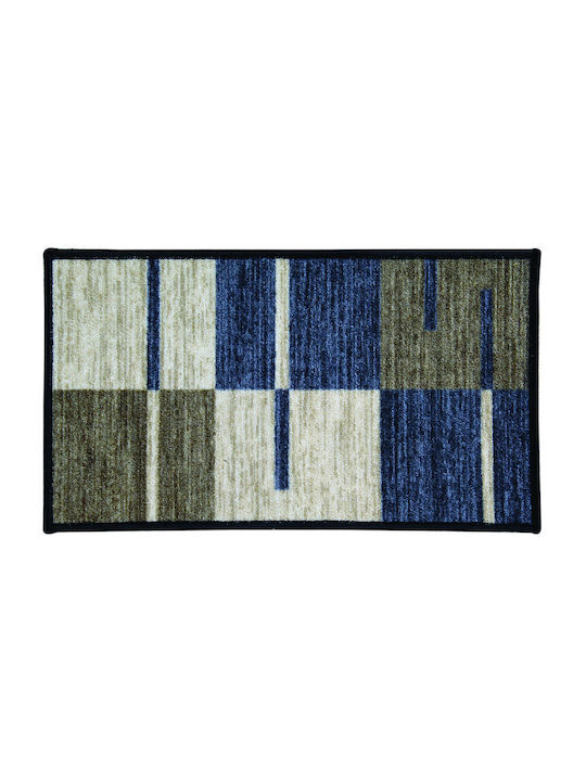 Chios Hellas Pyramis Kitchen Mat Runner with Anti-slip Underlay Grey - Light Blue 60x140εκ.