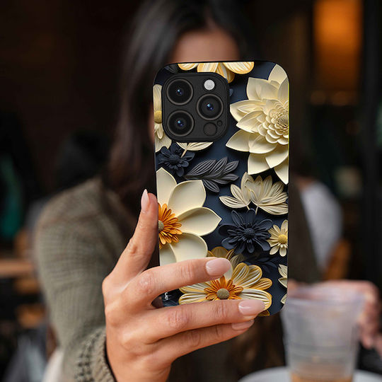 Калъф Sonique 3D Flower Series за Realme 12 Plus 5G Екрю