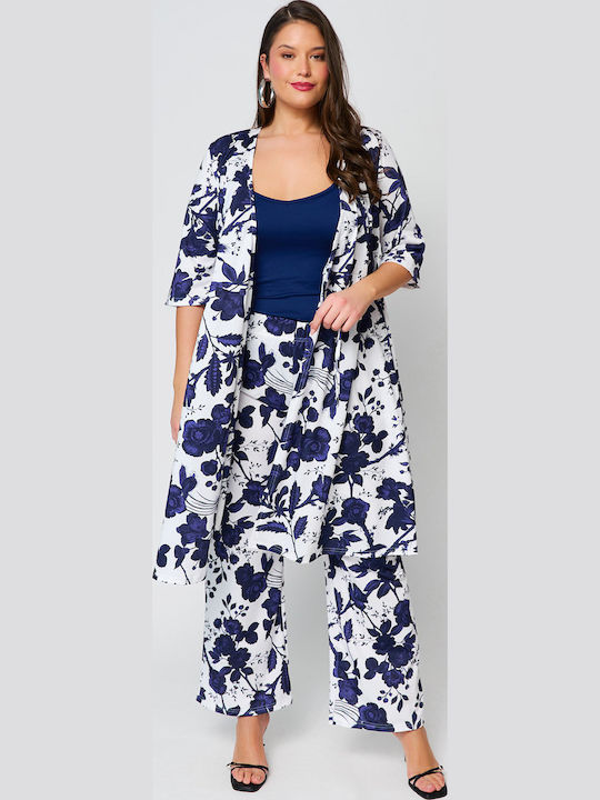 Sommer Midi Kleid Wickel Weiß