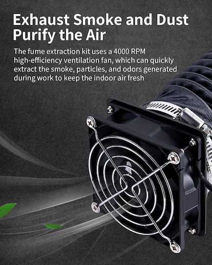 Kit Ventilator pentru Imprimantă 3D Ender Plus Capac 4000 Rpm Tub Flexible Țeavă Clamă