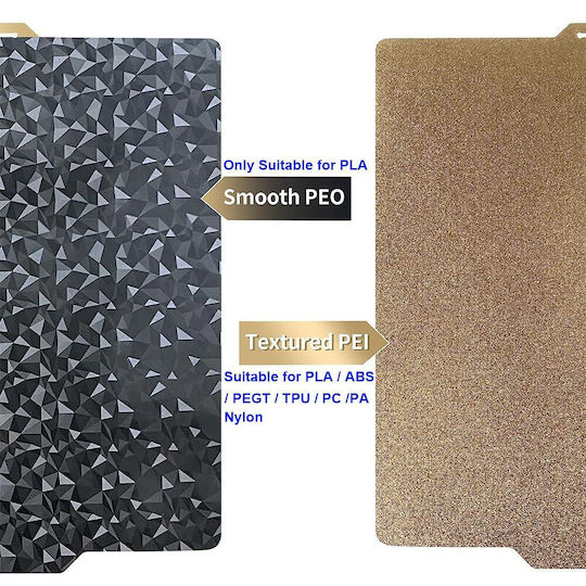 Double-sided Printing Surface 3d Printer Textured Smooth 257.5x257.5 Mm Pei Peo Plate Flexible Compatible Bambu Lab X1 P1p P1s