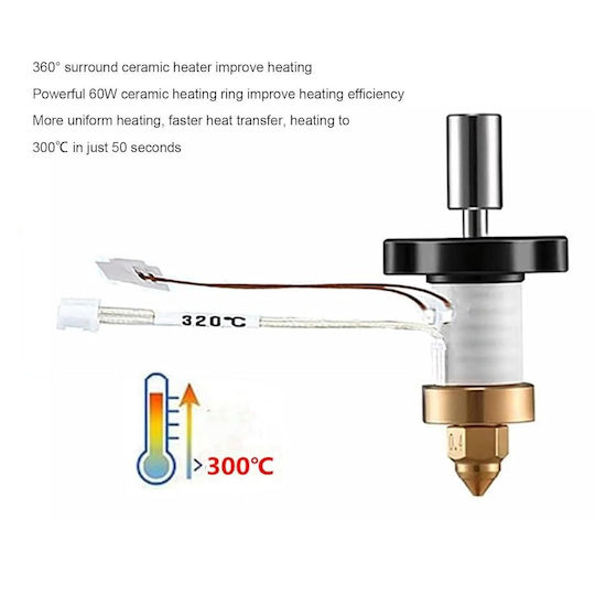 Kit de Încălzire Ceramic Thermistor 60w Hotend Creality K1 K1 Maxim Imprimantă 3D