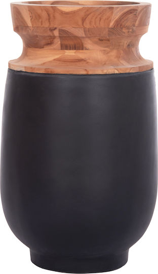 HomeMarkt Decorative Vase Linter Black 34x34x60cm