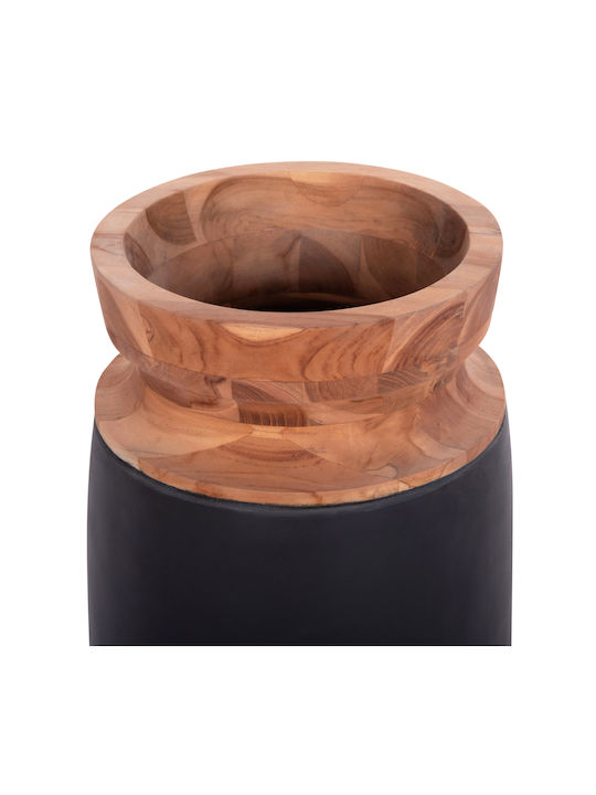 HomeMarkt Decorative Vase Linter Black 34x34x60cm
